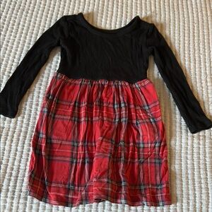 Little Sleepies Black and Red Plaid Kids Dress